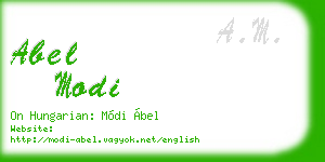 abel modi business card